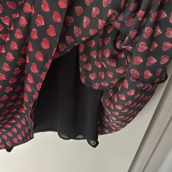 Zara Heart Print Smock Dress, Size S. - Picture 12 of 13